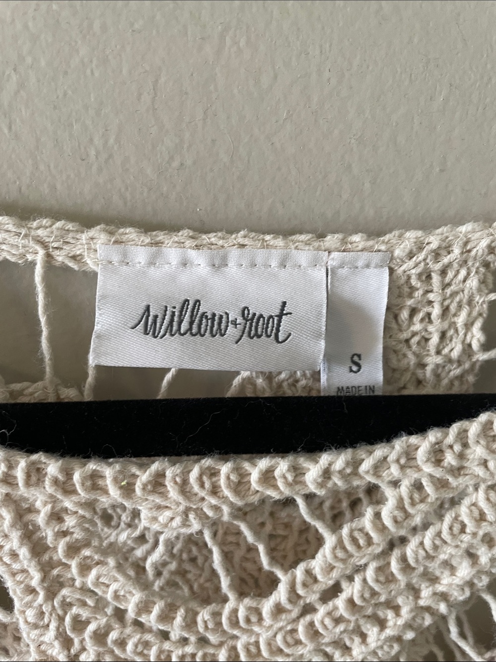 Crochet Open Weave Scalloped Sweater - Picture 4 of 6